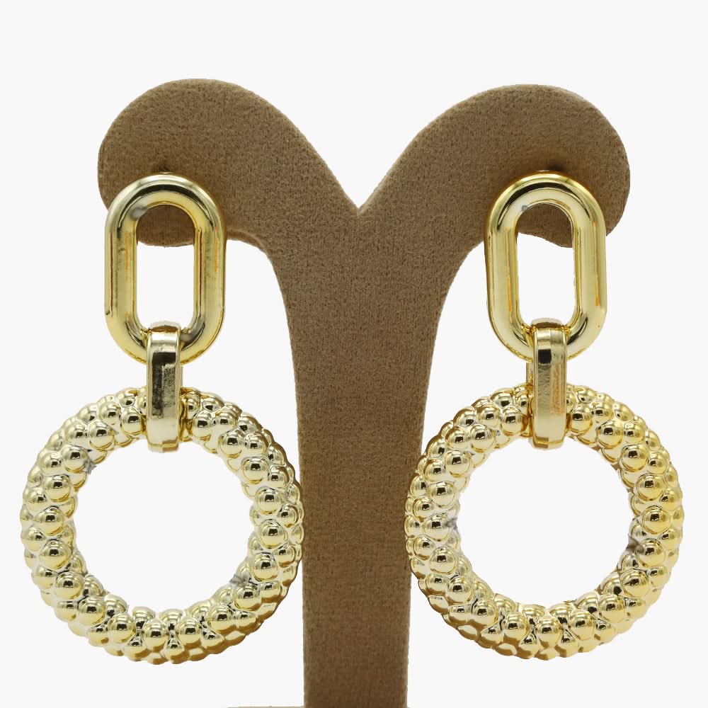 Women's Ear Hoops - Golden, Women Earrings & Tops, Chase Value, Chase Value