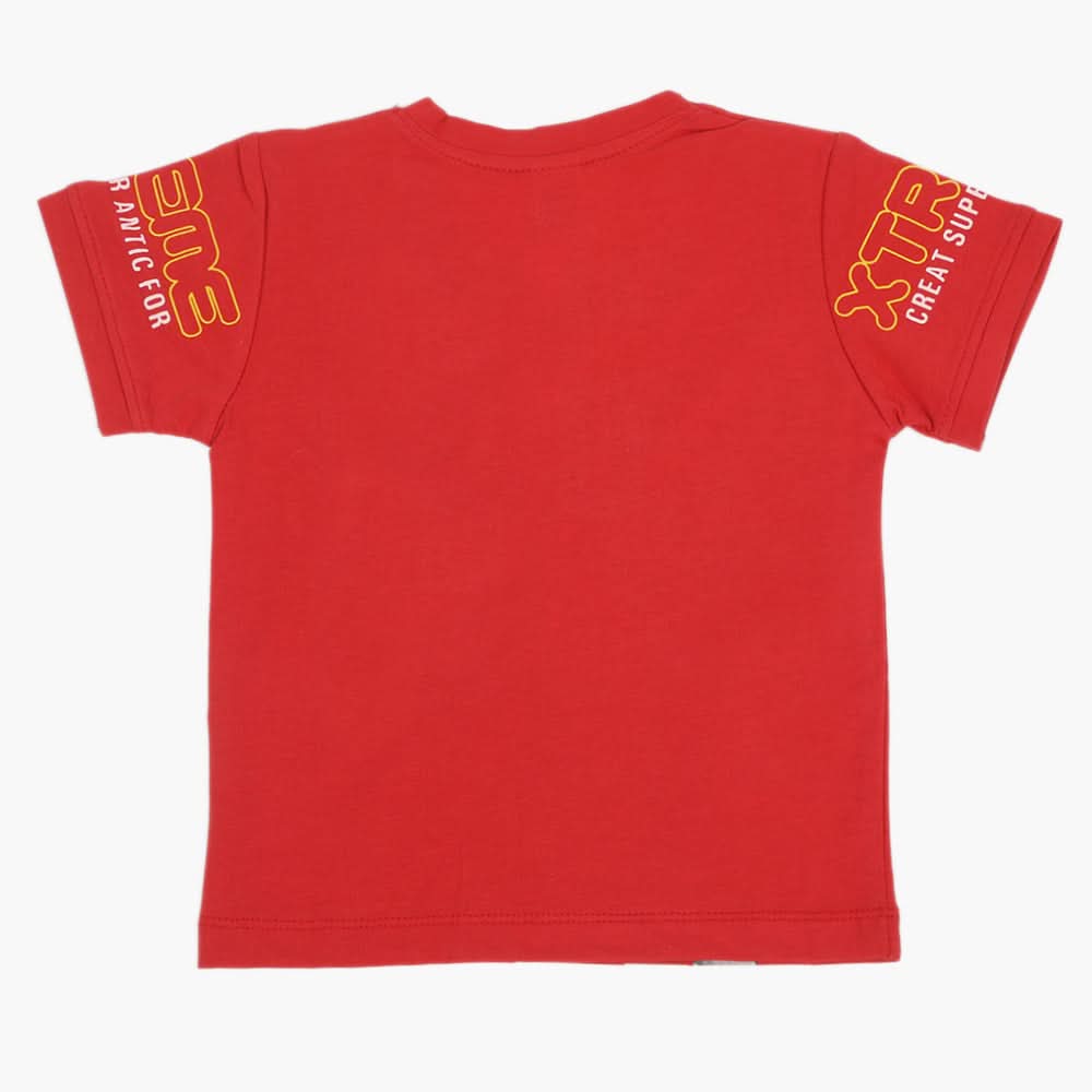 Boys Half Sleeves T-Shirt - Red, Boys T-Shirts, Chase Value, Chase Value