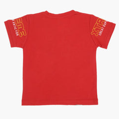 Boys Half Sleeves T-Shirt - Red, Boys T-Shirts, Chase Value, Chase Value