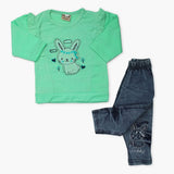 Newborn Girls Full Sleeves Suit - Cyan, Newborn Girls Winterwear, Chase Value, Chase Value