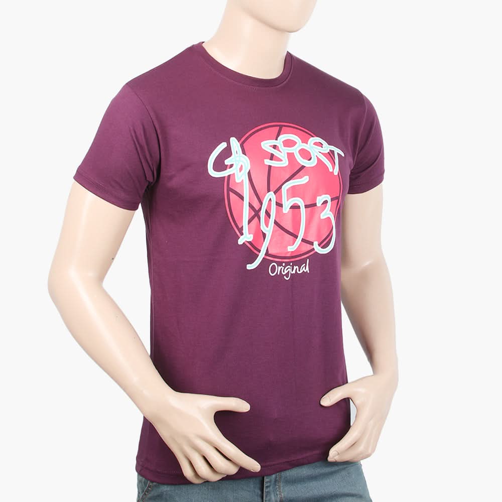 Men's Half Sleeves T-Shirt - Purple, Men's T-Shirts & Polos, Chase Value, Chase Value