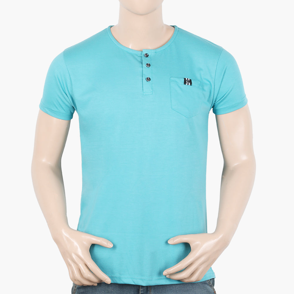 Men's Half Sleeves T-Shirt - Cyan, Men's T-Shirts & Polos, Chase Value, Chase Value