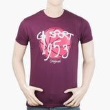 Men's Half Sleeves T-Shirt - Purple, Men's T-Shirts & Polos, Chase Value, Chase Value