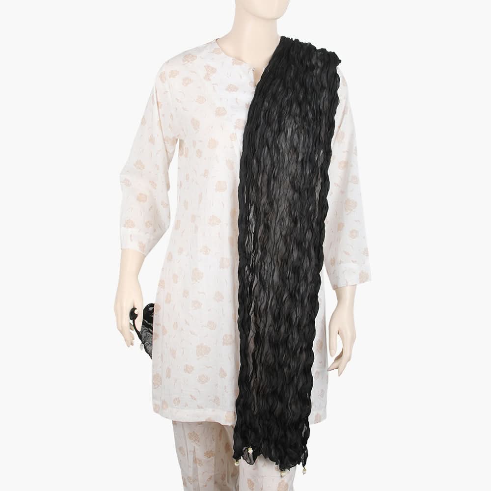 Women's Chiffon Dupatta - Black, Women Dupatta, Chase Value, Chase Value