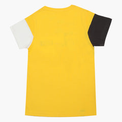 Boys Half Sleeves T-Shirt - Yellow, Boys T-Shirts, Chase Value, Chase Value