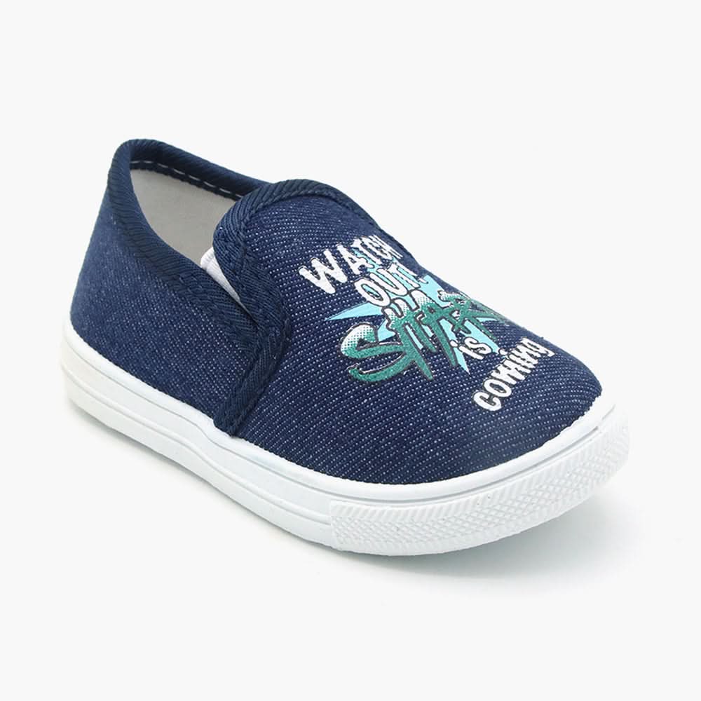 Boys Canvas Shoes - Dark Blue, Boys Casual Shoes & Sneakers, Chase Value, Chase Value