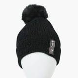 Women's Woolen Cap - Black, Women Hats & Caps, Chase Value, Chase Value