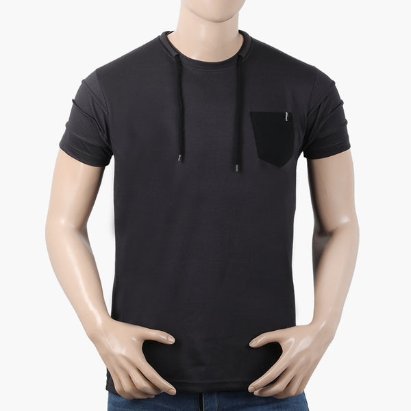 Men's Half Sleeves T-Shirt - Dark Grey, Men's T-Shirts & Polos, Chase Value, Chase Value
