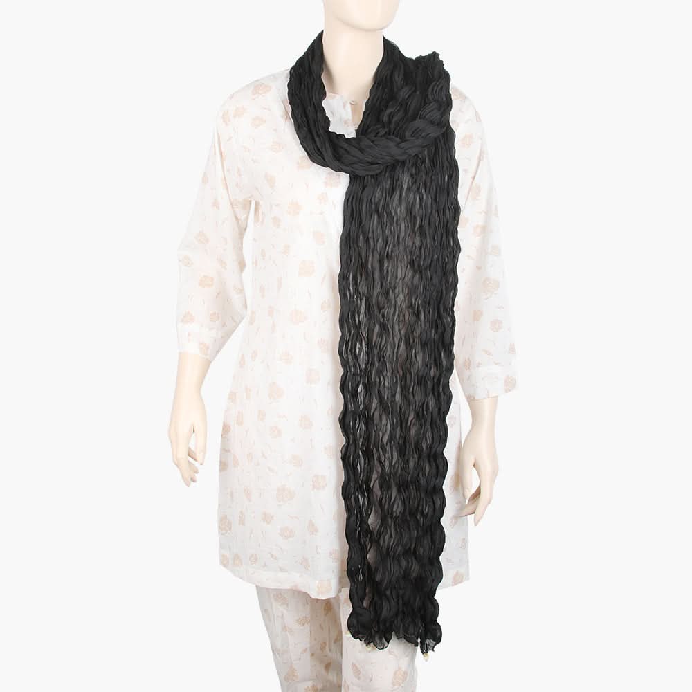Women's Chiffon Dupatta - Black, Women Dupatta, Chase Value, Chase Value