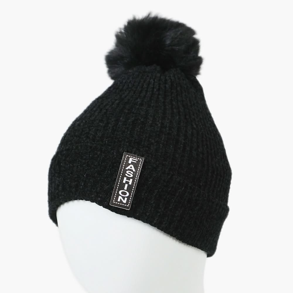 Women's Woolen Cap - Black, Women Hats & Caps, Chase Value, Chase Value