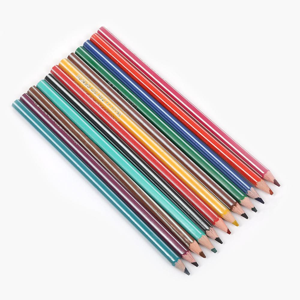 Deer Colour Pencils Pack of 12 - Multi Color, Pencil Boxes & Stationery Sets, Deer, Chase Value