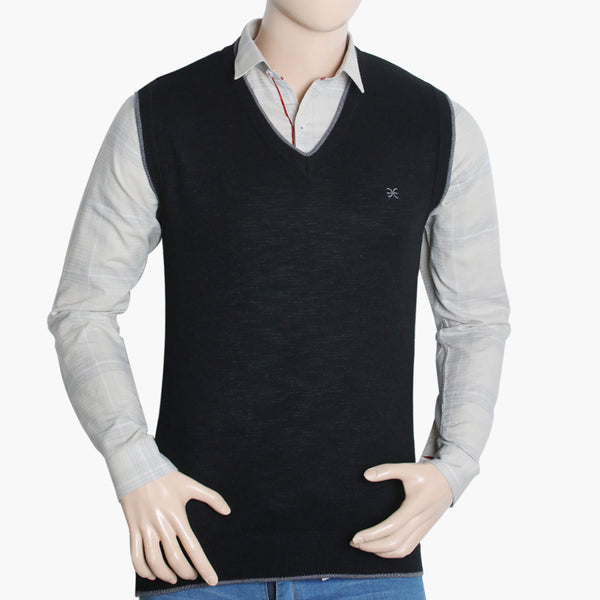 Men's V Neck Sleeveless Sweater - Black, Men's Sweater & Sweat Shirts, Eminent, Chase Value
