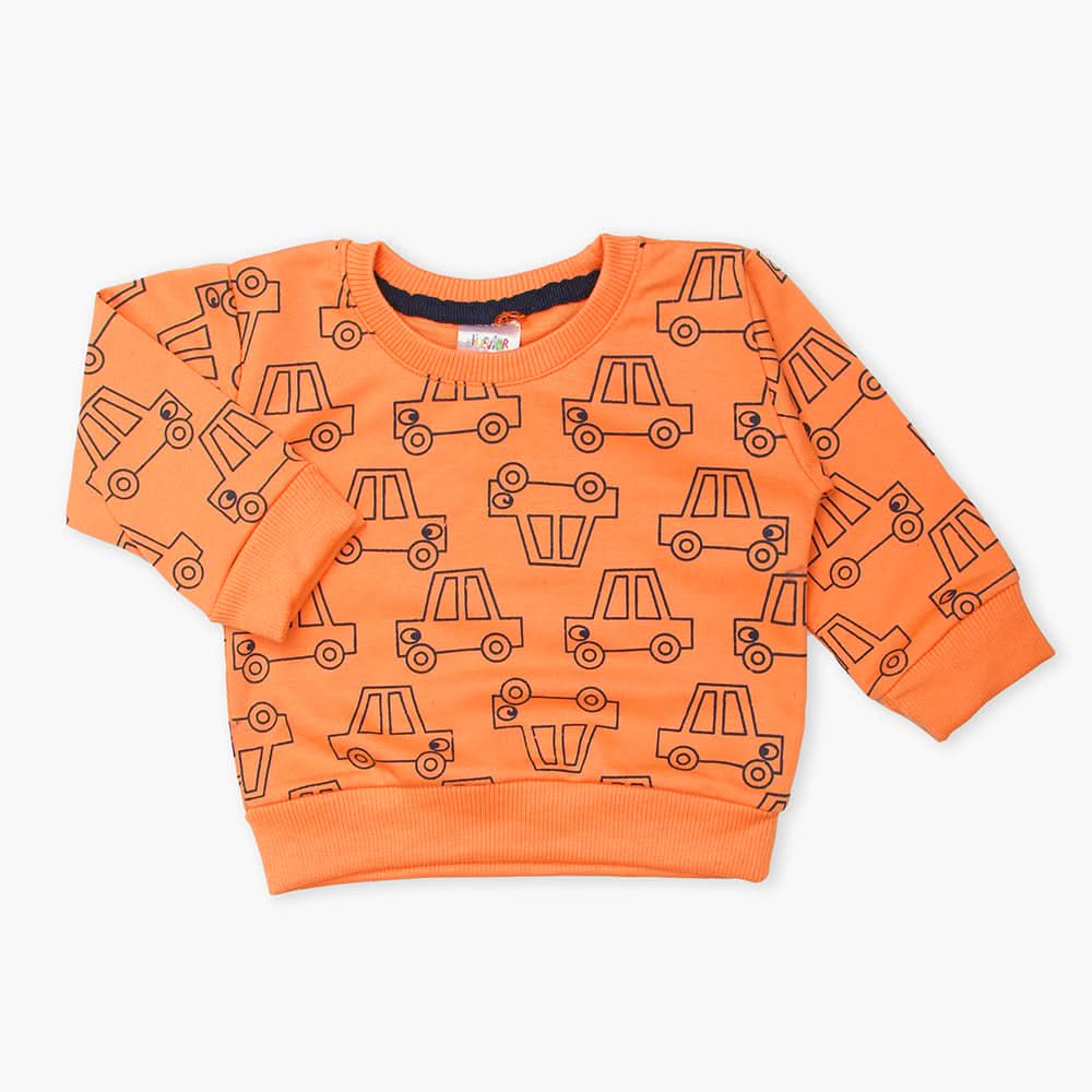 Newborn Boys Full Sleeves T-Shirt - Peach, Newborn Boys Winterwear, Chase Value, Chase Value