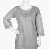 Women's Fancy 3Pcs Suit - Grey, Women Shalwar Suits, Chase Value, Chase Value
