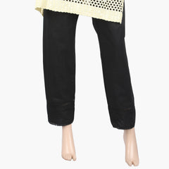 Women's Pintuck Trouser With Lace - Black, Women Pants & Tights, Chase Value, Chase Value