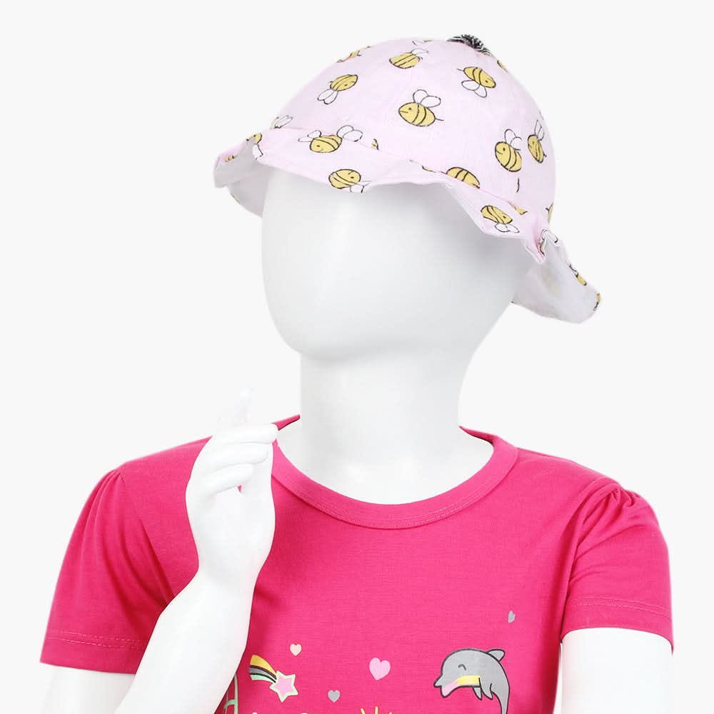 Girls Floppy Cap - Light Pink, Girls Caps & Hats, Chase Value, Chase Value