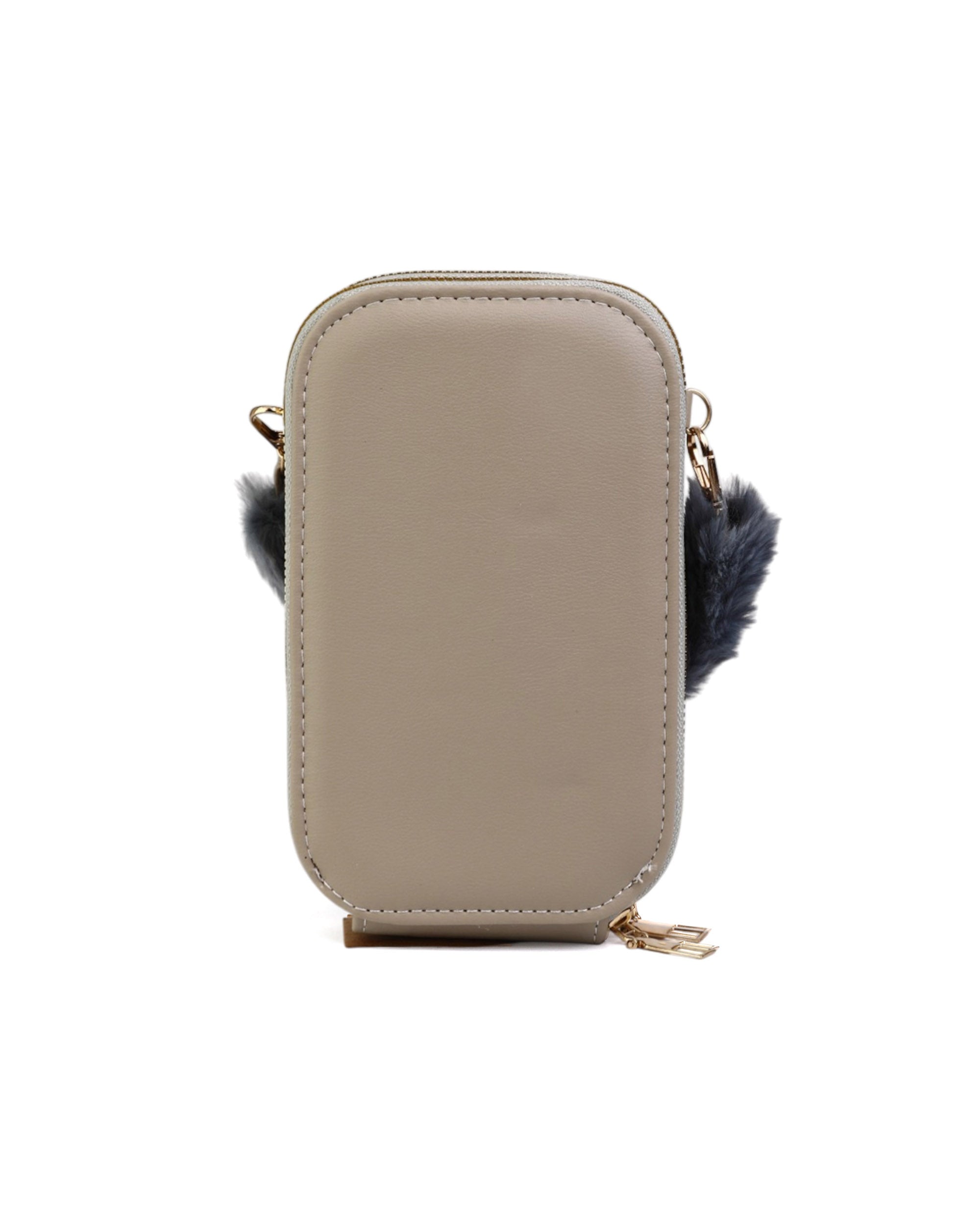 Women's Wallet with Fur Handle