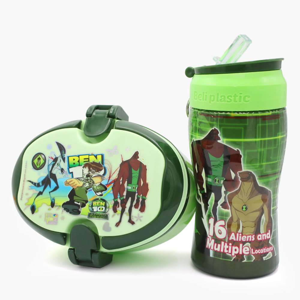Water Bottle with Lunch Box - Green, Tiffin Boxes & Bottles, Chase Value, Chase Value