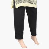 Women's Pintuck Trouser With Lace - Black, Women Pants & Tights, Chase Value, Chase Value
