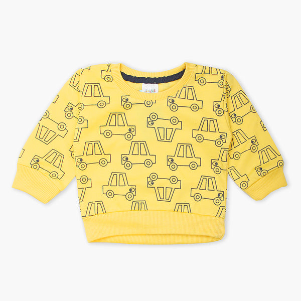 Newborn Boys Full Sleeves T-Shirt - Yellow, Newborn Boys Winterwear, Chase Value, Chase Value