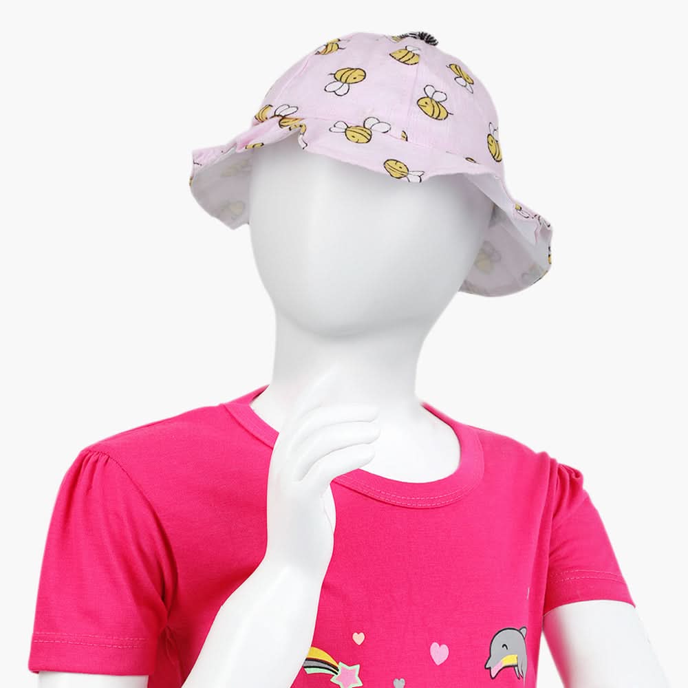 Girls Floppy Cap - Light Pink, Girls Caps & Hats, Chase Value, Chase Value