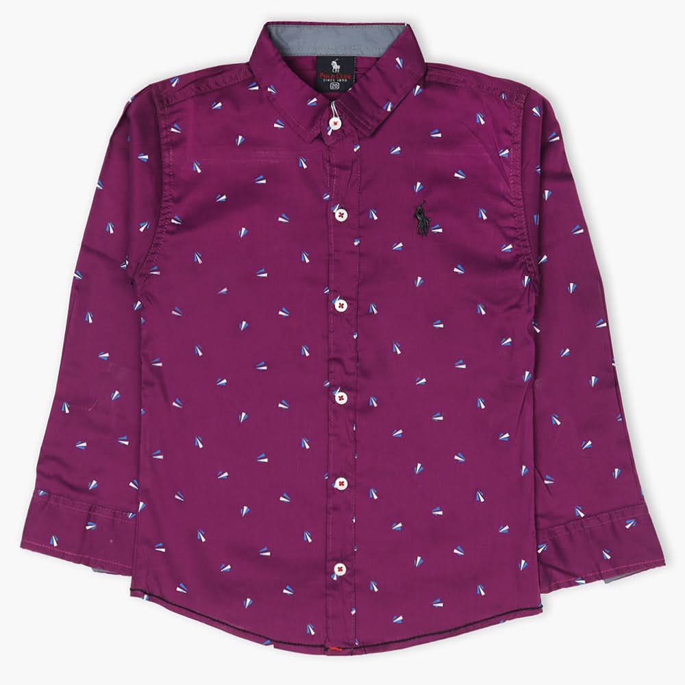 Boys Full Sleeves Shirt - Purple, Boys Shirts, Chase Value, Chase Value