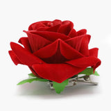 Women's Flower Hair Clip - Red, Women Earrings & Tops, Chase Value, Chase Value