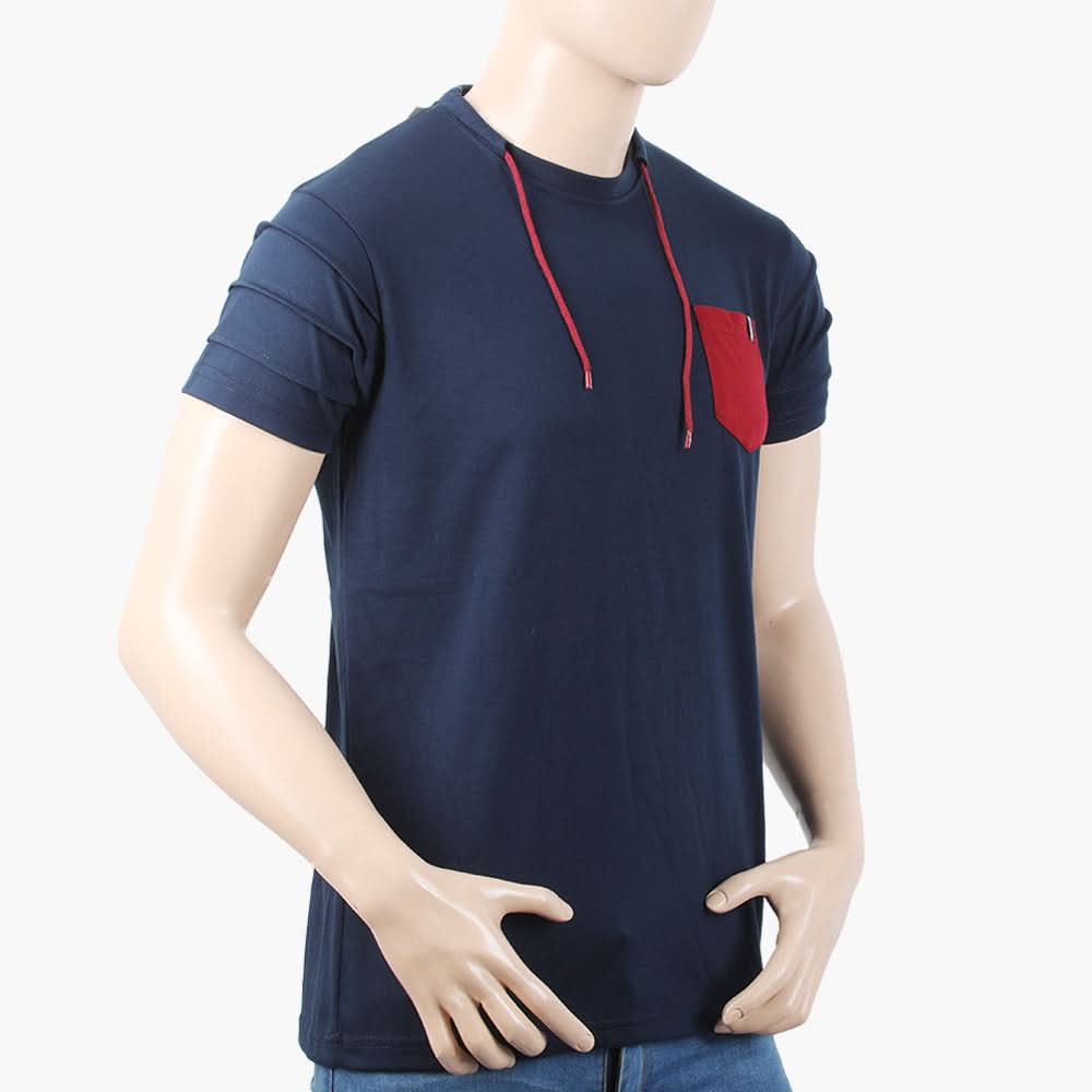 Men's Half Sleeves T-Shirt - Navy Blue, Men's T-Shirts & Polos, Chase Value, Chase Value