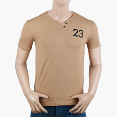 Men's Half Sleeves T-Shirt - Beige, Men's T-Shirts & Polos, Chase Value, Chase Value