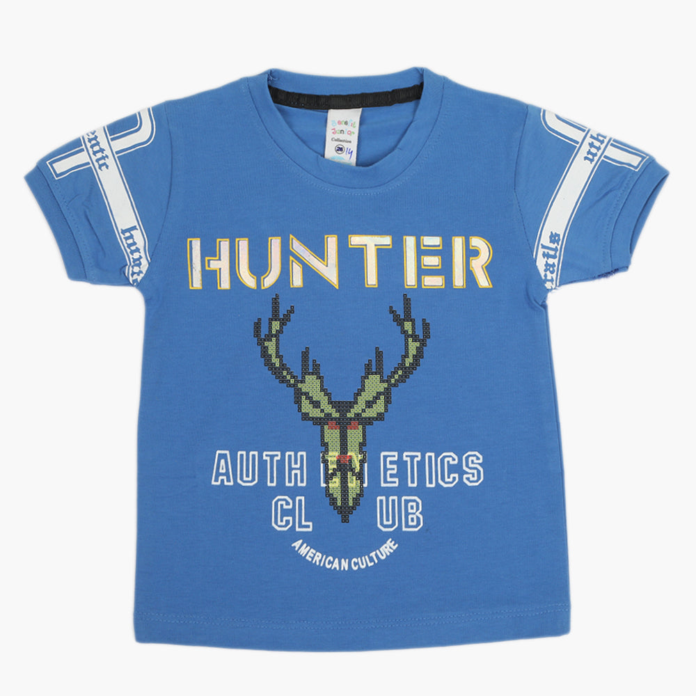 Boys Half Sleeves T-Shirt - Blue, Boys T-Shirts, Chase Value, Chase Value