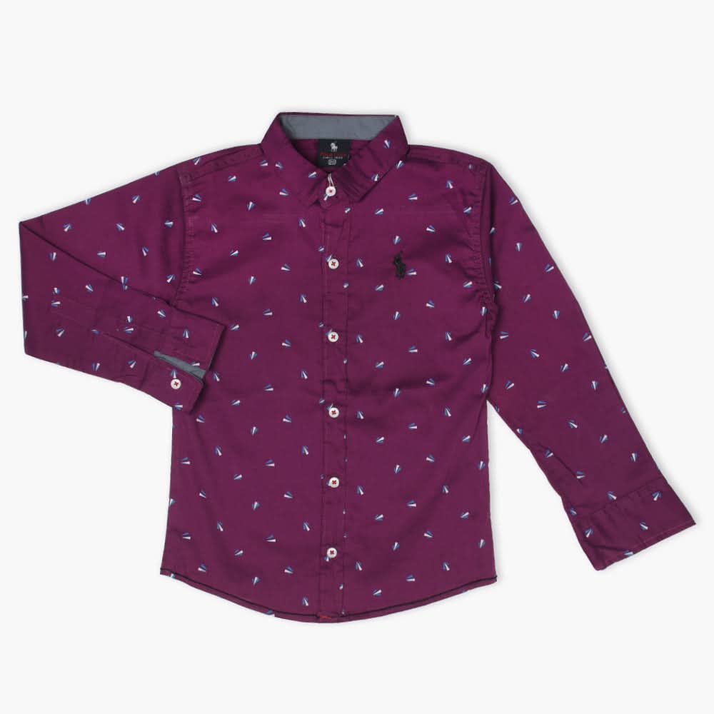 Boys Full Sleeves Shirt - Purple, Boys Shirts, Chase Value, Chase Value
