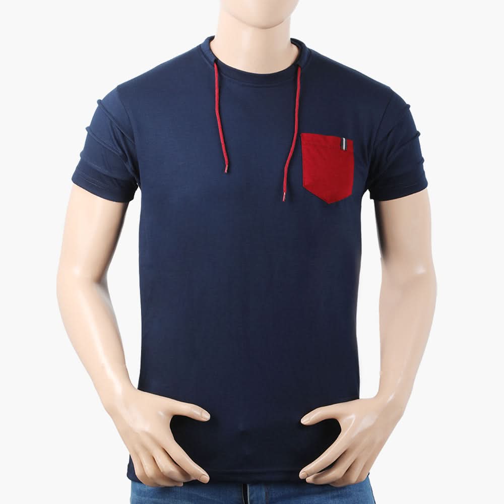 Men's Half Sleeves T-Shirt - Navy Blue, Men's T-Shirts & Polos, Chase Value, Chase Value