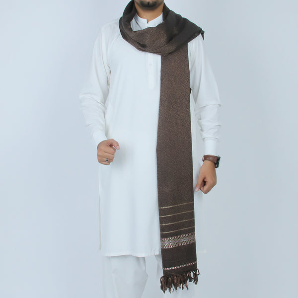 Men’s Winter Shawl - Brown Black, Men's Shawls & Mufflers, Chase Value, Chase Value