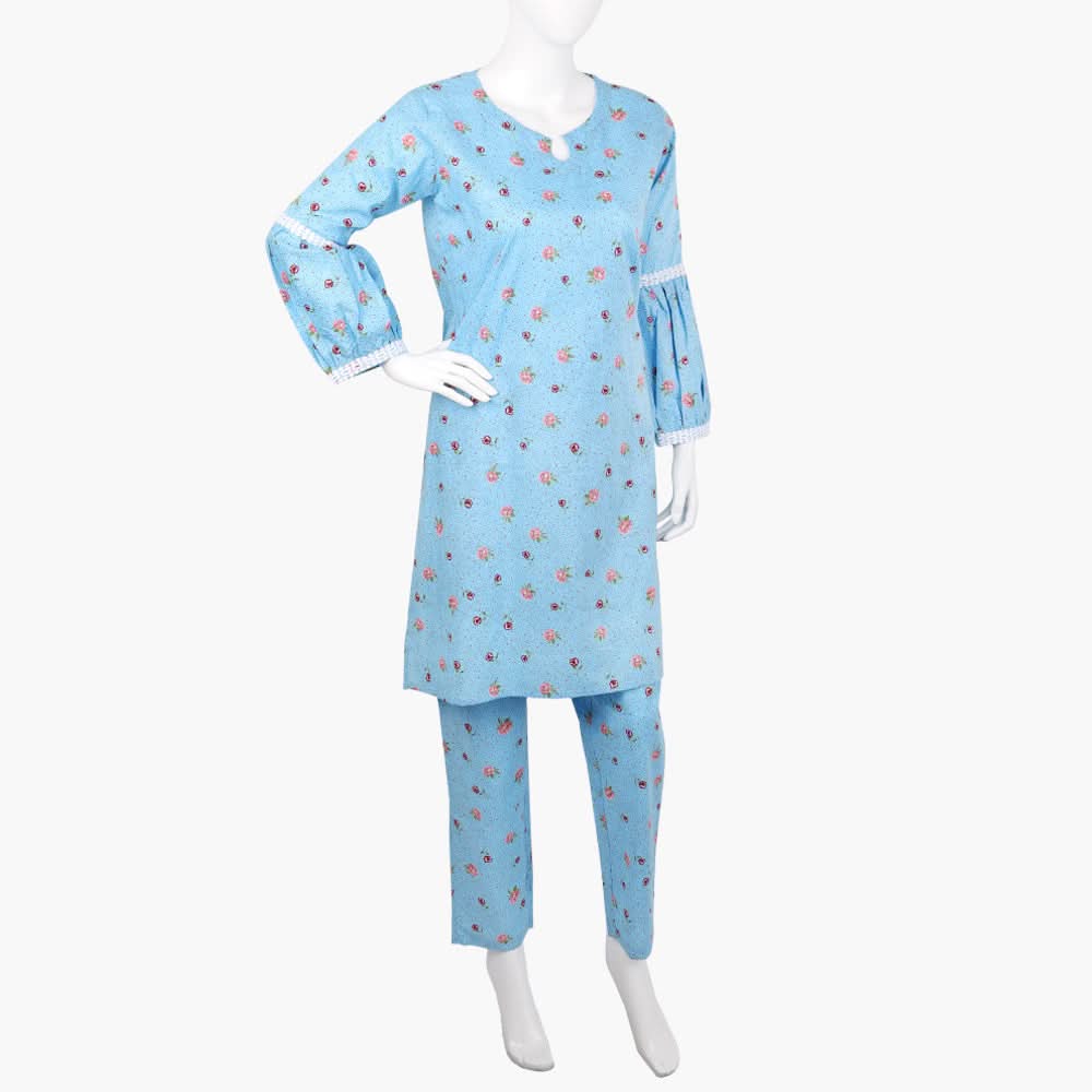 Women's Printed Shalwar Suit - Blue, Women Shalwar Suits, Chase Value, Chase Value