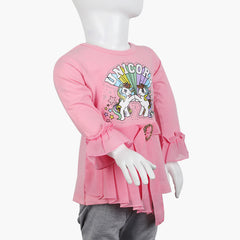 Girls Full Sleeves T-Shirt -  Pink, Girls T-Shirts, Chase Value, Chase Value