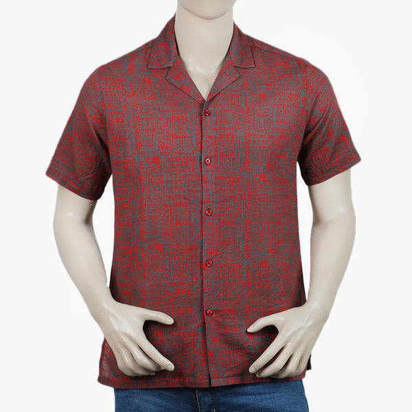 Eminent Men's Casual Printed Shirt - Dark Grey