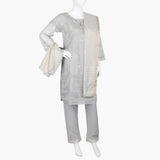 Women's Fancy 3Pcs Suit - Grey, Women Shalwar Suits, Chase Value, Chase Value