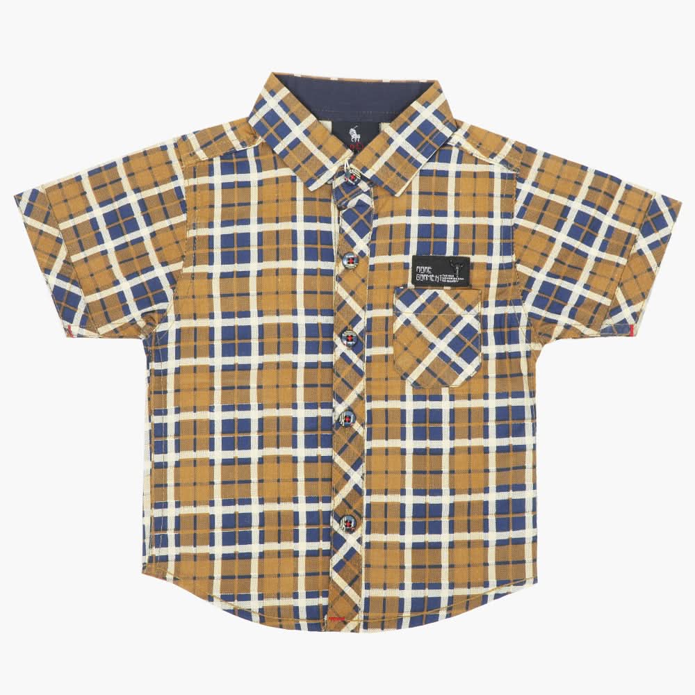 Boys Half Sleeves Casual Shirt - Brown, Boys Shirts, Chase Value, Chase Value