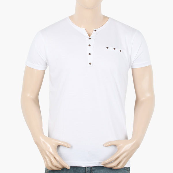 Men's Half Sleeves T-Shirt - White, Men's T-Shirts & Polos, Chase Value, Chase Value