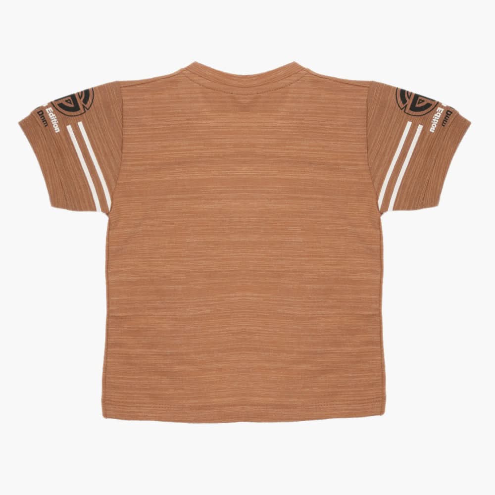 Boys Half Sleeves T-Shirt - Brown, Boys T-Shirts, Chase Value, Chase Value
