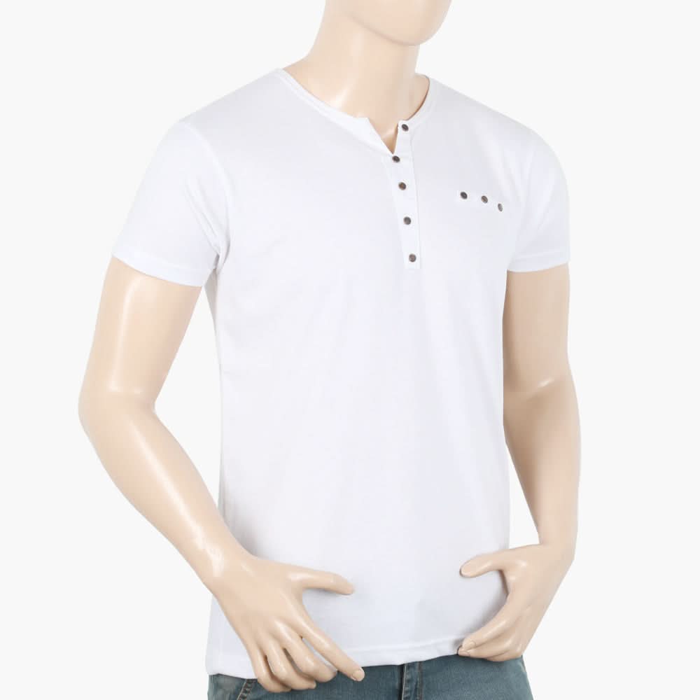 Men's Half Sleeves T-Shirt - White, Men's T-Shirts & Polos, Chase Value, Chase Value