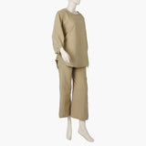 Women's Western 2 Pcs Suit - Brown, Women Night Suit, Chase Value, Chase Value