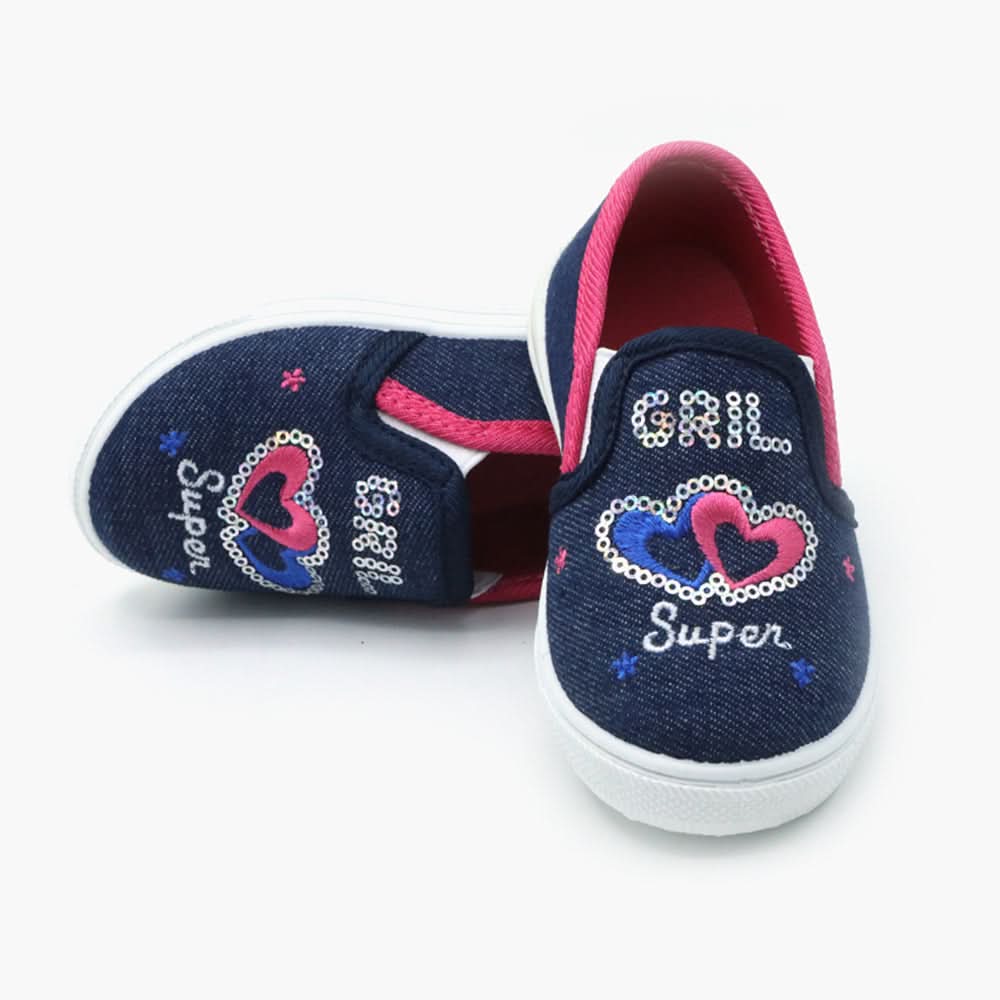 Girls Canvas Shoes - Dark Pink, Girls Sneakers & Shoes, Chase Value, Chase Value