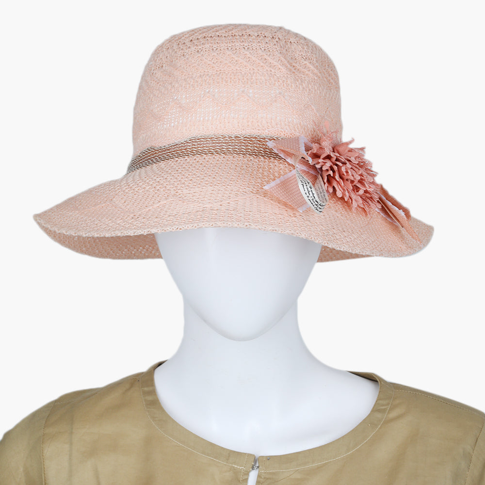 Women's Floppy Hat - Peach, Women Hats & Caps, Chase Value, Chase Value