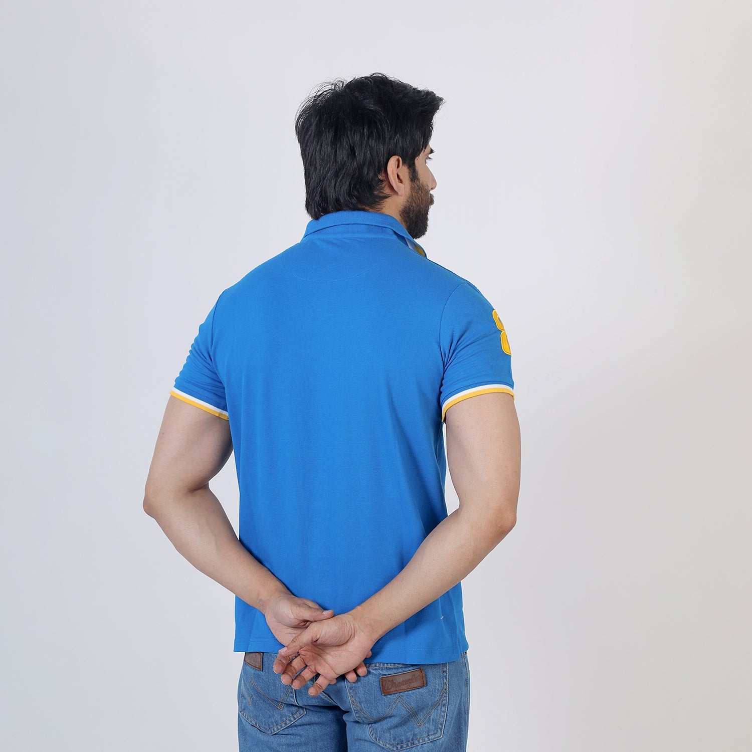 Men's Half Sleeves Polo T-Shirt - Blue, Men's T-Shirts & Polos, Chase Value, Chase Value