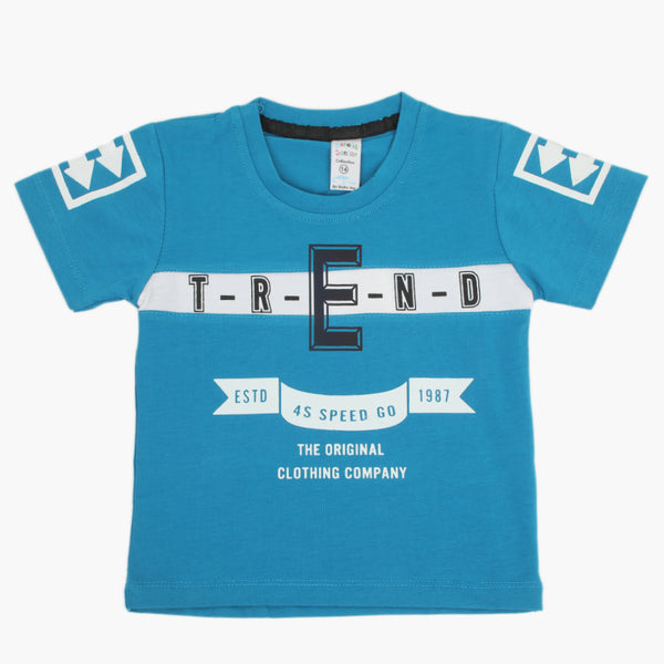 Boys Half Sleeves T-Shirt - Blue, Boys T-Shirts, Chase Value, Chase Value