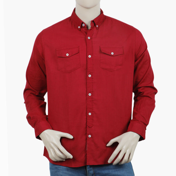 Eminent Men's Casual Full Sleeves Shirt - Maroon