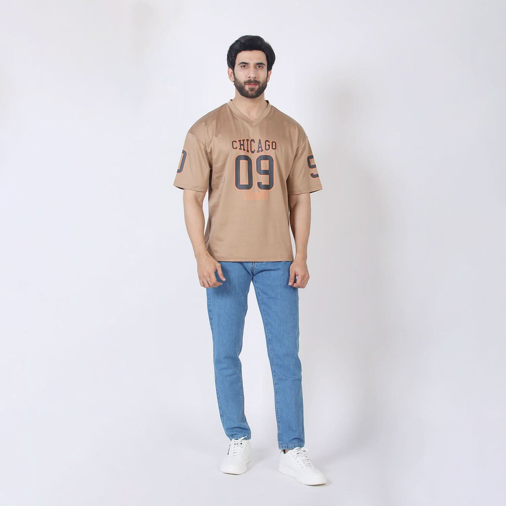 Eminent Men's Half Sleeves Printed T-Shirt - Light Brown, Men's T-Shirts & Polos, Eminent, Chase Value