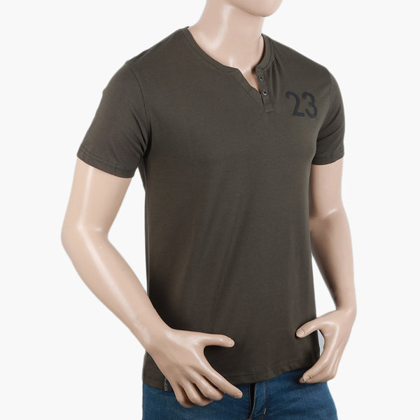 Men's Half Sleeves T-Shirt - Olive Green, Men's T-Shirts & Polos, Chase Value, Chase Value