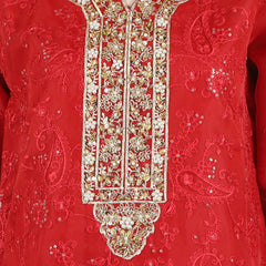 Women's Stitched 3Pcs Suit - Red